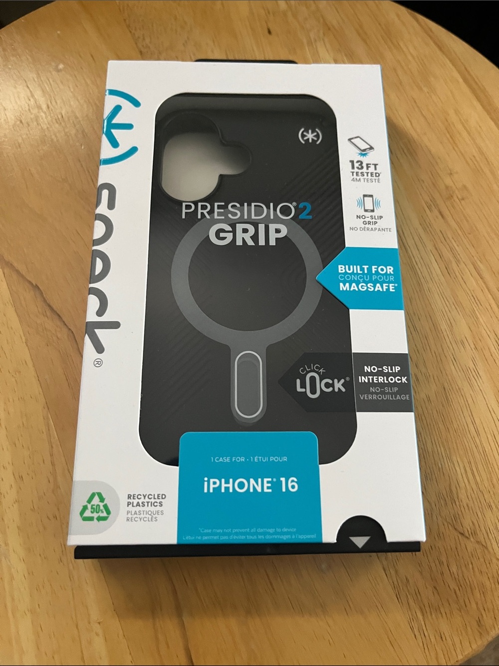 speck Presidio2 Grip Case for iPhone 16 - Black